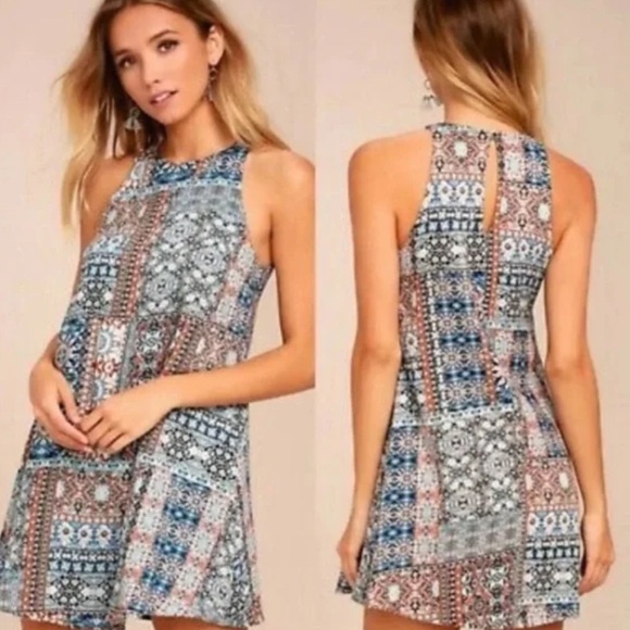 Lulus Dresses & Skirts - Lulus NWT Dresses Design Major Grey Print Swing Dress Sz Medium